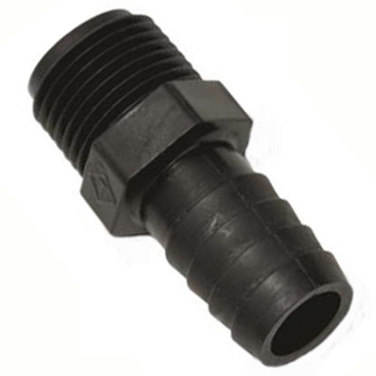 Picture of Valterra  Plastic 3/8" MNPT x 1/2" Barb Fresh Water Hose Adapter RF840 10-0857                                               