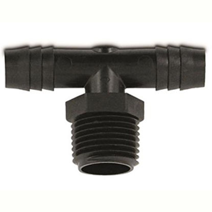 Picture of Valterra  Plastic Tee 1/2" Barb Run x 1/2" MNPT Branch Fresh Water Hose Connector RF849 10-0906                              