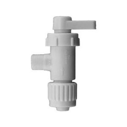 Picture of Flair-It  1/2" PEX x 3/8" Compression Plastic Angle Stop Valve 06893 10-1018                                                 