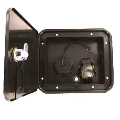 Picture of Valterra  Black Brass Lockable Gravity Hatch Fresh Water Inlet A01-2000BK 10-1088                                            