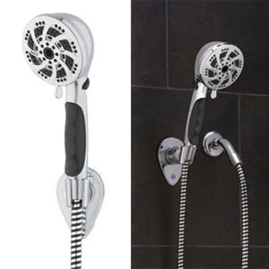 Picture of Oxygenics Fury (TM) 3-3/4" Chrome Handheld Shower Head w/5 Spray Settings & 72" Hose 92181 10-1154                           