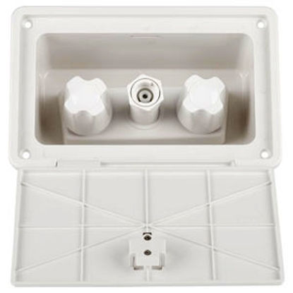 Picture of Dura Faucet  White Faucet Type w/ Quick Connect Valve Exterior Spray Port DF-SA185-WT 10-1224                                