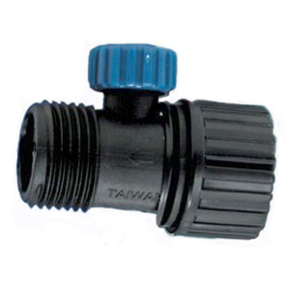 Picture of Valterra  Plastic Fresh Water Hose Connector For Std GHF Coupling w/Shut-Off Valve A01-0144VP 10-1232                        