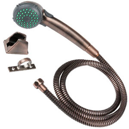 Picture of Dura Faucet  Bronze Handheld Shower Head w/Single Spray Setting & 60" Hose DF-SA400K-ORB 10-1245                             