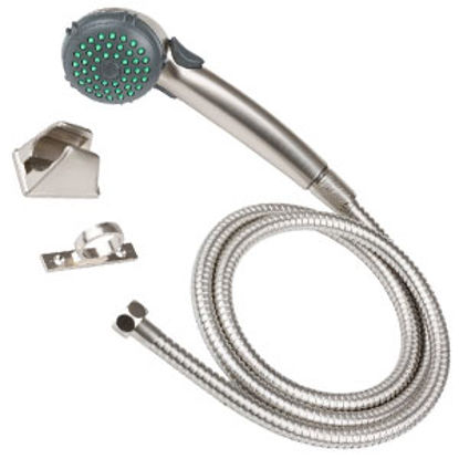 Picture of Dura Faucet  Satin Nickel Handheld Shower Head w/Single Spray Setting & 60" Hose DF-SA400K-SN 10-1246                        