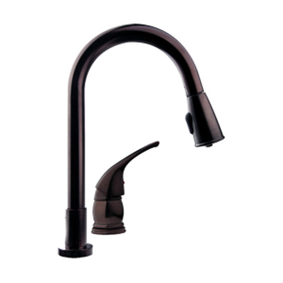 Picture of Dura Faucet  Bronze w/Single Lever Kitchen Faucet w/Pull-Down Spout DF-NMK503-VB 10-1288                                     