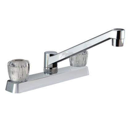 Picture of Dura Faucet  Chrome w/Clear Knobs 8" Kitchen Faucet DF-PK600A-CP 10-1305                                                     