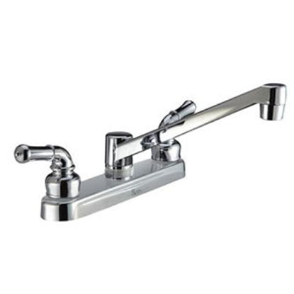 Picture of Dura Faucet Classical Series Chrome w/Teapot Handles 8" Kitchen Faucet DF-PK600C-CP 10-1306                                  