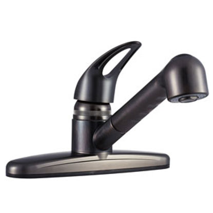 Picture of Dura Faucet  Bronze w/Single Lever 8" Kitchen Faucet w/Pull-Out Spout DF-PK100-VB 10-1308                                    