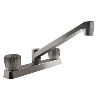 Picture of Dura Faucet  Bisque Parchment w/Smoke Knobs 8" Kitchen Faucet DF-PK600S-BQ 10-1313                                           