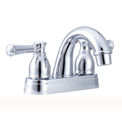 Picture of Dura Faucet Designer Series Chrome w/Teapot Handles 4" Lavatory Faucet w/Arc Designer Spout DF-PL620L-CP 10-1315             