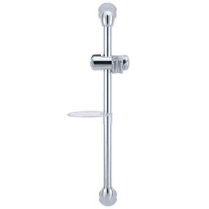 Picture of Dura Faucet  Chrome Brass/Plastic Shower Head Slide Bar w/Wall Bracket DF-SA300CL-CP 10-1328                                 