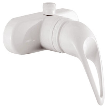 Picture of Dura Faucet  4" White Plastic Shower Valve w/Lever Handle DF-SA150-WT 10-1357                                                