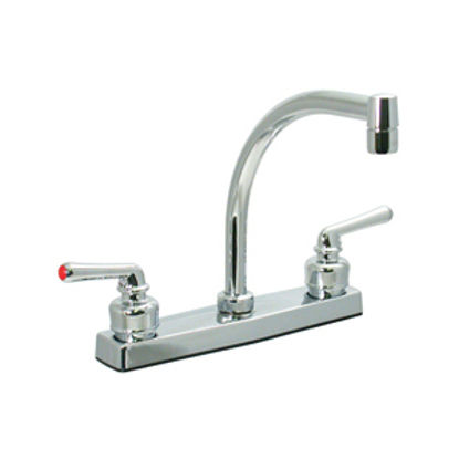 Picture of Phoenix Faucets  Chrome w/Teapot Handles 8" Kitchen Faucet w/Hi-Arc Spout PF211344 10-1367                                   