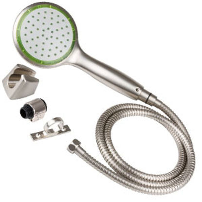Picture of Dura Faucet  Satin Nickel Handheld Shower Head w/Single Spray Setting & 60" Hose DF-SA470K-SN 10-1397                        