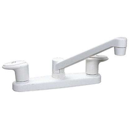 Picture of Phoenix Faucets Catalina White w/Levers 8" Kitchen Faucet w/D-Spout PF221201 10-1407                                         