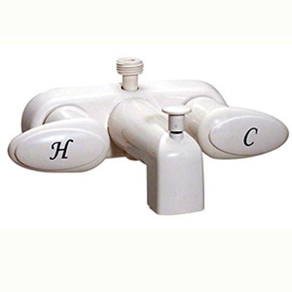 Picture of Phoenix Faucets Catalina White w/Levers 4" Lavatory Faucet PF223261 10-1416                                                  