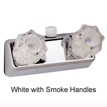 Picture of Lasalle Bristol  White w/2 Smoked Knob 4" Lavatory Faucet 20354RW21 10-1437                                                  