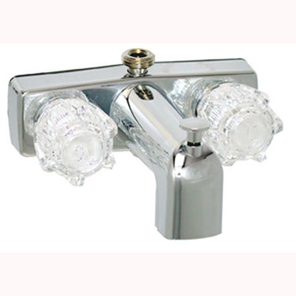 Picture of Phoenix Faucets  Chrome w/Clear Knobs 4" Lavatory Faucet PF213361 10-1458                                                    
