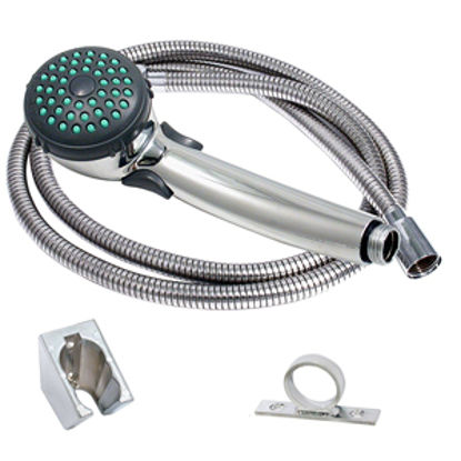 Picture of Phoenix Faucets  Chrome Handheld Shower Head w/Single Spray Setting & 60" Hose PF276045 10-1540                              