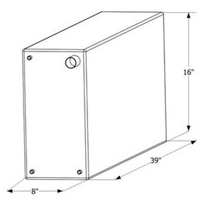 Picture of ICON  39" x 16" x 8" 20 Gal Fresh Water Tank w/ Fittings 12460 10-1604                                                       