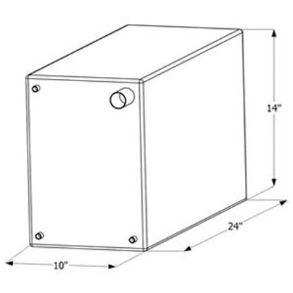 Picture of ICON  24" x 14" x 10" 15 Gal Fresh Water Tank w/ Fittings 12462 10-1608                                                      