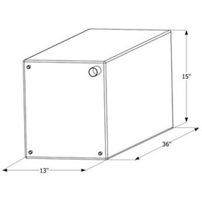 Picture of ICON  36" x 15" x 13" 30 Gal Fresh Water Tank w/ Fittings 12463 10-1609                                                      