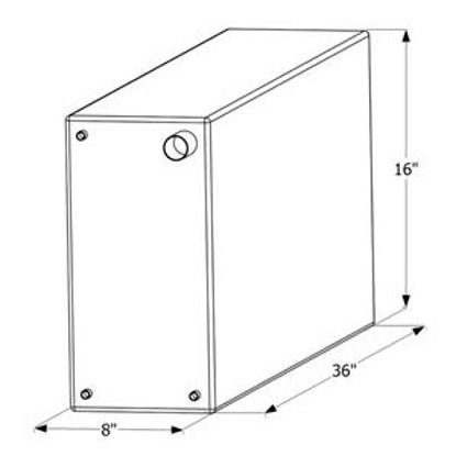 Picture of ICON  36" x 16" x 8" 20 Gal Fresh Water Tank w/ Fittings 12468 10-1622                                                       