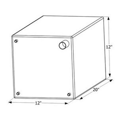 Picture of ICON  20" x 12" x 12" 12 Gal Fresh Water Tank w/ Fittings 12470 10-1624                                                      