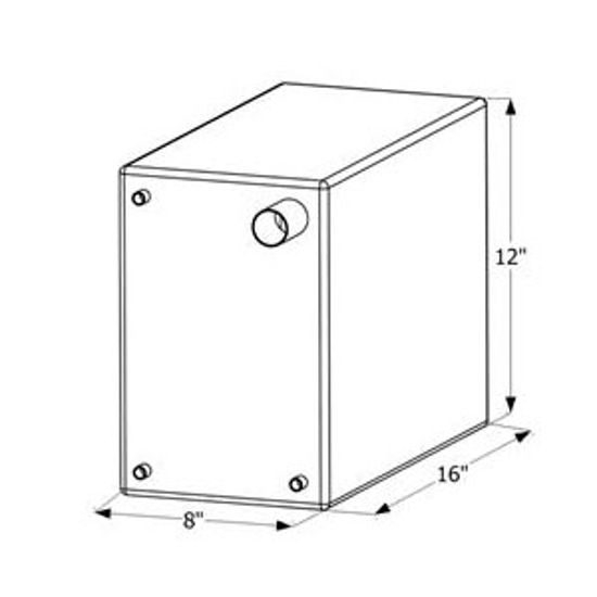 Picture of ICON  16" x 12" x 8" 6 Gal Fresh Water Tank w/ Fittings 12474 10-1640                                                        