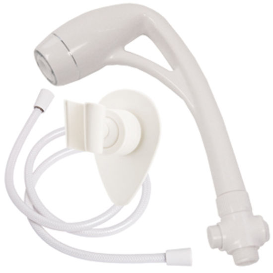 Picture of Oxygenics BodySpa (R) 1-1/2" White Handheld Shower Head w/2 Spray Settings & 60" Hose 26781 10-1643                          