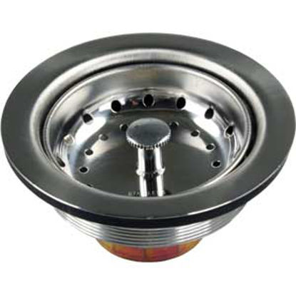 Picture of JR Products  3-1/2" To 4" Stainless Steel Sink Strainer w/Basket 95295 10-1710                                               
