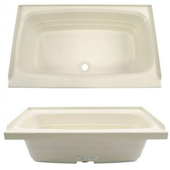 Picture of Better Bath  Parchment 24"x38" Center Drain ABS Standard Bathtub 209379 10-1729                                              