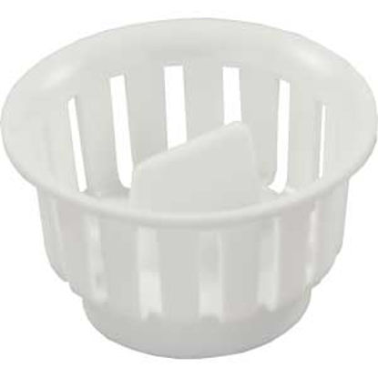Picture of JR Products  White Plastic Screw In Strainer Basket for JR Products 95015/ 95025/ 95035 95045 10-1744                        
