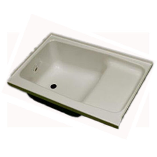 Picture of Specialty Recreation  Parchment 24"x36" LH Drain ABS Step Bathtub ST2436PL 10-1844                                           