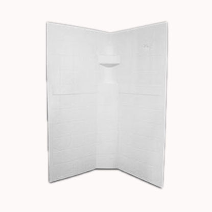 Picture of Specialty Recreation  3-Piece Parchment 36" x 36" x 67" Neo Angle Shower Surround NSW3636P 10-1889                           
