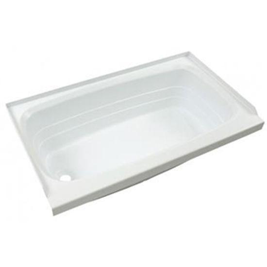 Picture of Better Bath  White 27"x54" LH Drain ABS Standard Bathtub 209712 10-1912                                                      