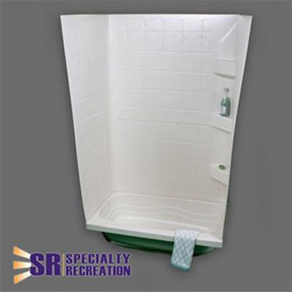 Picture of Specialty Recreation  White 24"W x 32"L x 59"H Shower Surround TW2432W 10-1922                                               