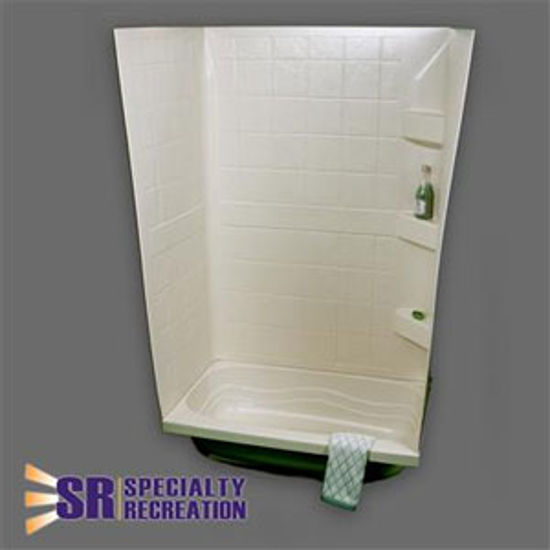 Picture of Specialty Recreation  Parchment 24"W x 36"L x 59"H Shower Surround TW2436P 10-1924                                           