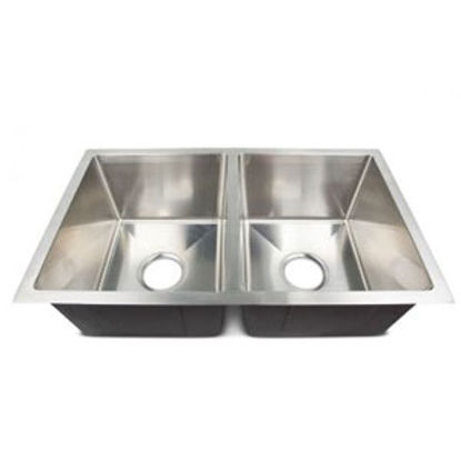 Picture of Better Bath  Double Bowl 27"W X 16"L X 7"D Square Stainless Steel Sink 385314 10-1955                                        