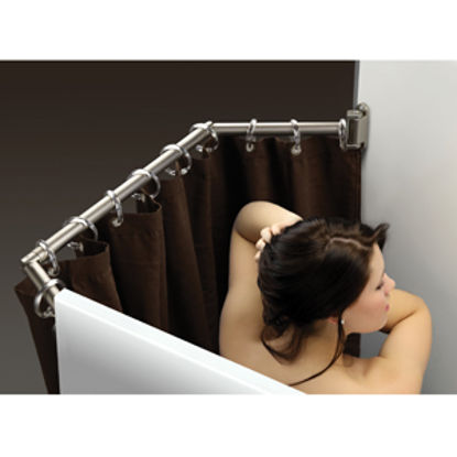 Picture of Stromberg Carlson Extend A Shower Satin Shower Curtain Rod EXT-3542S 10-2062                                                 