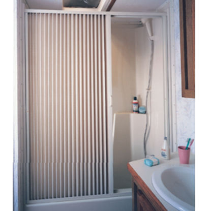 Picture of Irvine  48" x 57" White PVC Shower Door 4857SW 10-2069                                                                       