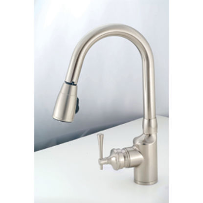 Picture of American Brass  Nickel w/Single Lever 8" Kitchen Faucet w/Gooseneck Spout SL2000N 10-2303                                    