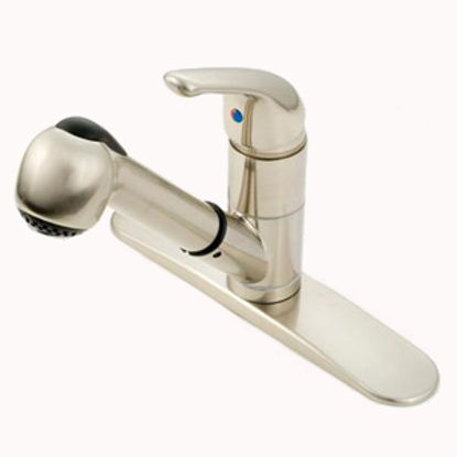 Picture of American Brass  Nickel w/Single Lever 8" Kitchen Faucet w/Pull-Out Spout SL1000N 10-2306                                     