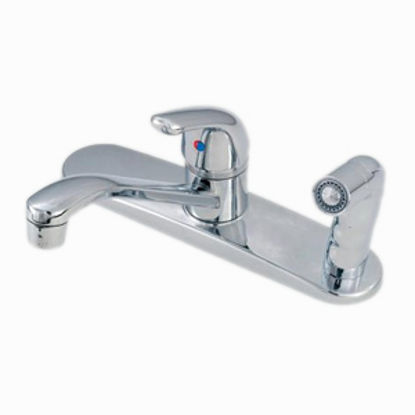 Picture of American Brass  Chrome w/Single Lever 8" Kitchen Faucet w/D-Spout SL801F-3 10-2311                                           