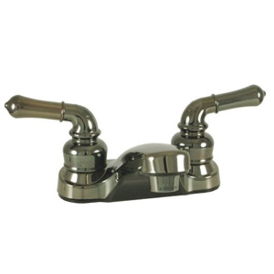 Picture of Empire Brass Ultra Line Chrome w/Teapot Handles 4" Lavatory Faucet U-YCH77 10-2338                                           