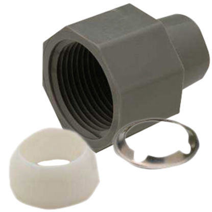 Picture of QEST Qicktite (R) 1/2" Acetal Fresh Water Compression Fitting Nut  10-3231                                                   