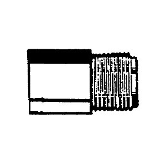 Picture of QEST Qicktite (R) 3/4" MPT x 1/2" FPT Gray Acetal Fresh Water Straight Fitting  10-4190                                      