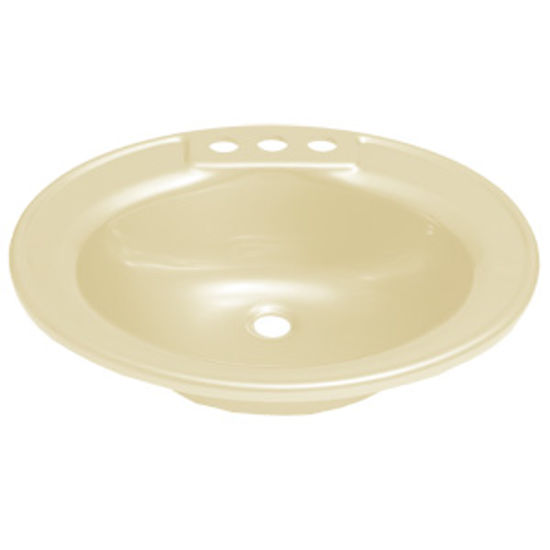 Picture of Better Bath  19-3/4" X 16-5/8" Oval Parchment ABS Plastic Lavatory Sink 209358 10-5700                                       