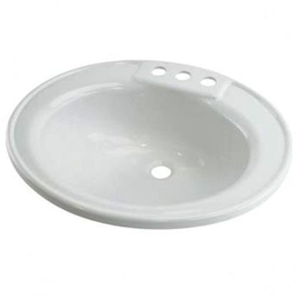 Picture of Better Bath  19-3/4" X 16-5/8" Oval White ABS Plastic Lavatory Sink 209635 10-5701                                           